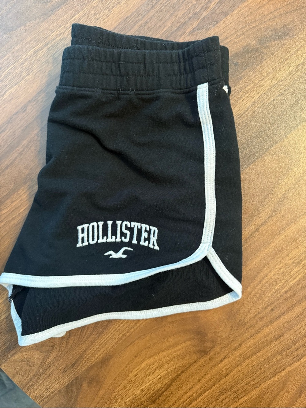 Hollister high waist Black Shorts with White Trim